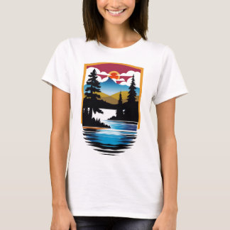 Camiseta Retiro a orillas del lago - Naturaleza tranquila