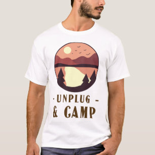 Camiseta Retiro de acampada Desconecta y acampa