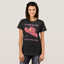 Camiseta Retiro de Camping Camp Slow Sleep Under Stars