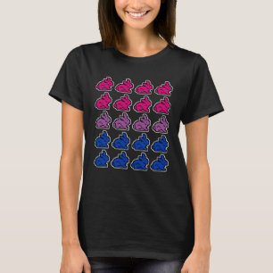 Camiseta Retiro de colores de la bandera bisexual del conej