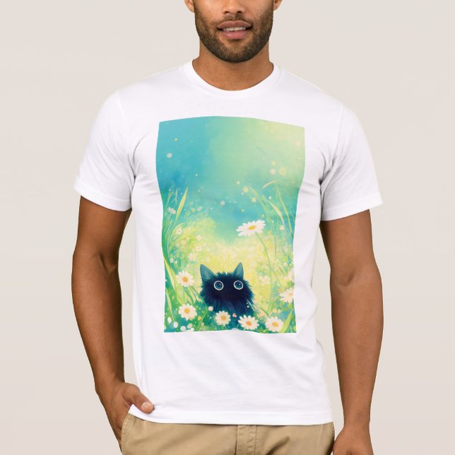 Camiseta Retiro de flores de gatito (Anverso)