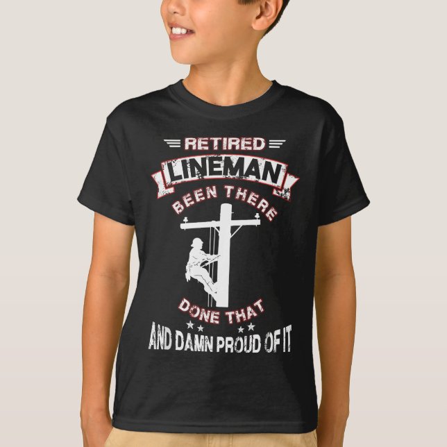 Camiseta Retiro de regalo de Lineman jubilado orgulloso (Anverso)