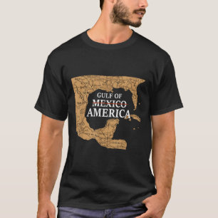 Camiseta Retiro Del Mapa Del Golfo De Los Estados Unidos De