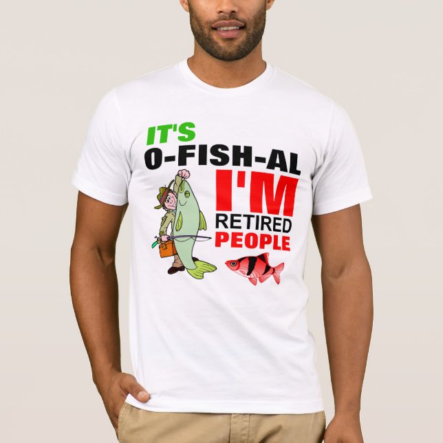 Camiseta retiro gracioso de un pescador (Anverso)