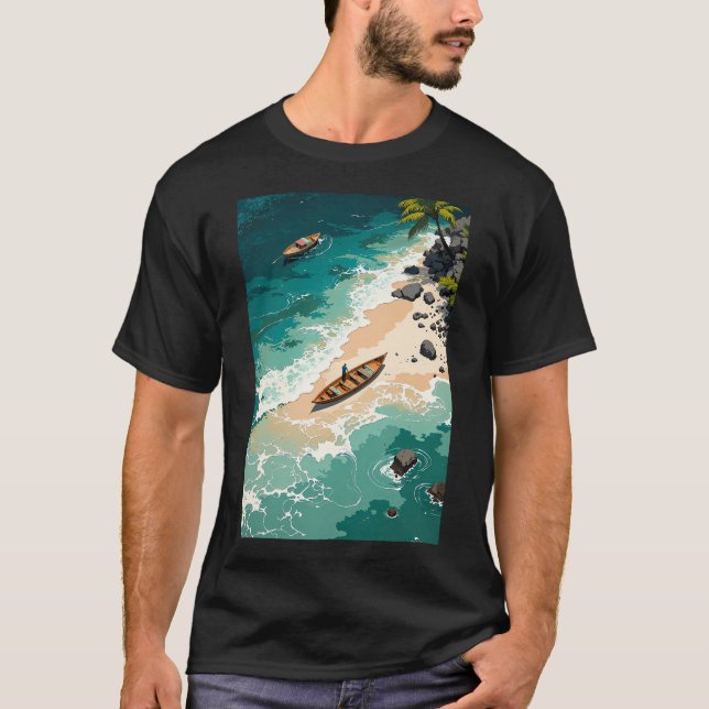 Camiseta Retiro sereno junto al mar (Anverso)
