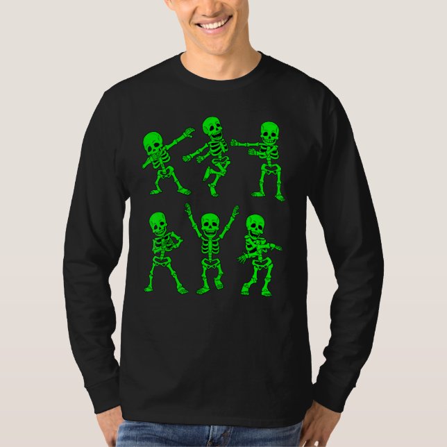 Camiseta Reto de baile de esqueletos bailarines chicas chic (Anverso)