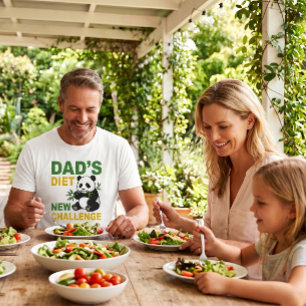 Camiseta Reto de Dieta de Panda Divertido Día del Padre