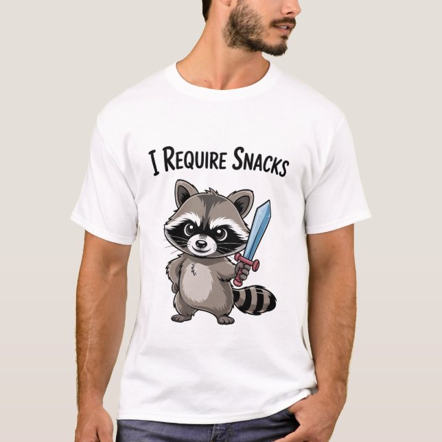 Camiseta Reto Raccoon De Snack (Anverso)