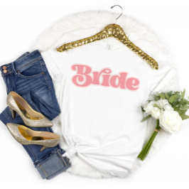Camiseta Reto Script Bachelorette Bride T-Shirt