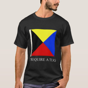 Camiseta Reto Una Bandera De Señal De Barco Zulú Tug