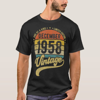Camiseta Reto Vintage 62nd Birthday Tee, nacido el 1 de dic
