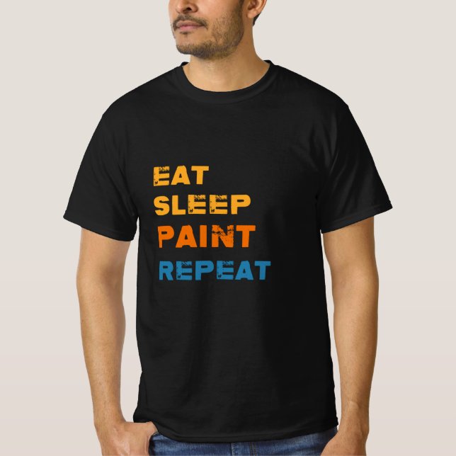 Camiseta Retorcijador De Repetición De Pintado De Dormir (Anverso)