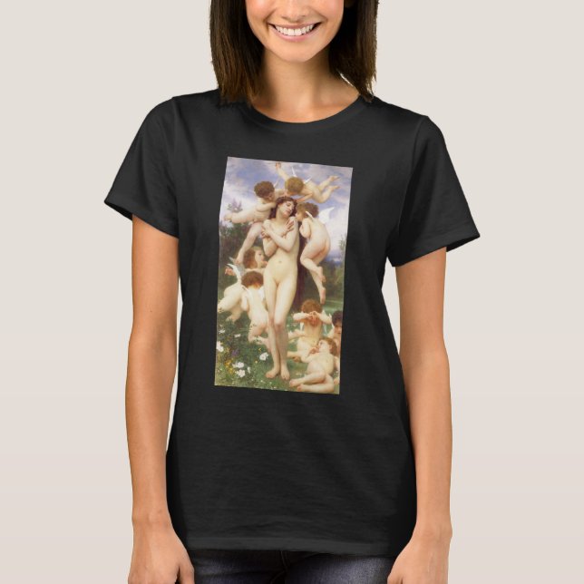 Camiseta Retorno de primavera (Le Printemps) por Bouguereau (Anverso)