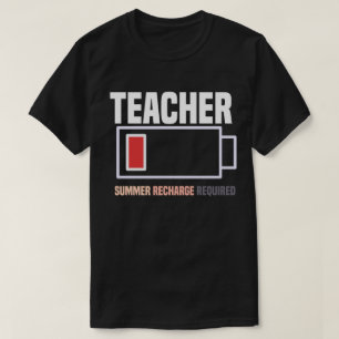 Camiseta Retorno de verano de baja batería del profesor