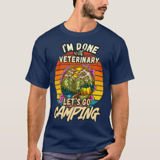 CAMISETA RETR CLÁSICO DE DISEÑO VETERINARIO Y CAMPING