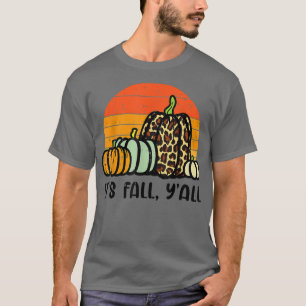 Camiseta Retr Pumpkins Leopard Cheetah Imprimir otoño Ha