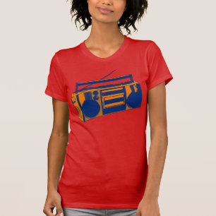 camiseta retra de Boombox de los años 80