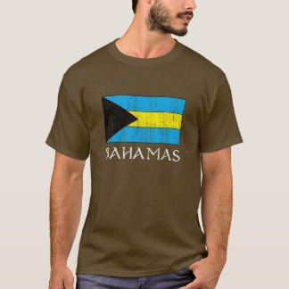 Camiseta retra de la bandera de Bahamas