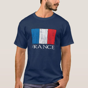 Camiseta retra de la bandera de Francia