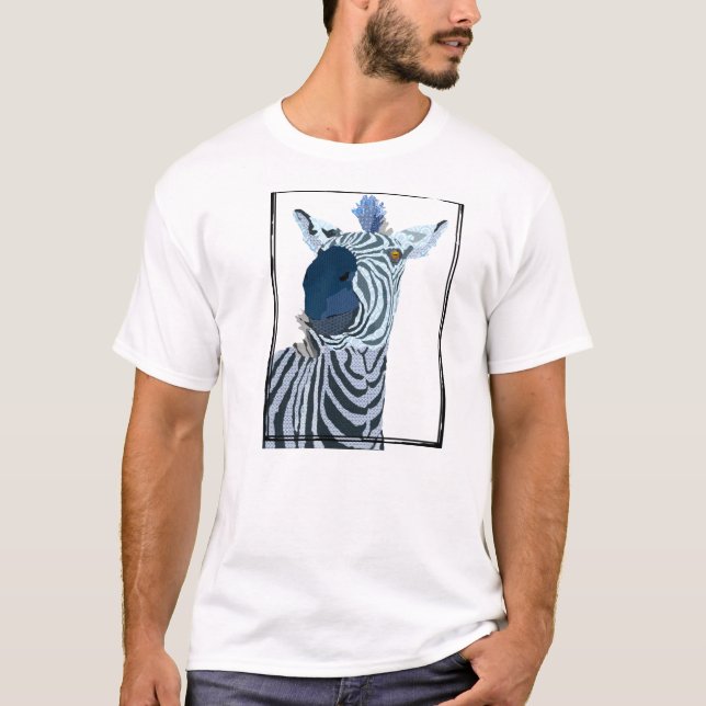 Camiseta retra de la cebra II (Anverso)