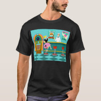 Camiseta retra de la fuente de soda