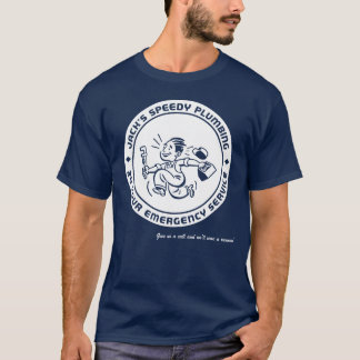 Camiseta retra de la oscuridad de la fontanería