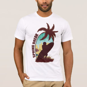 camiseta retra de la persona que practica surf de