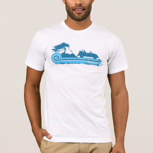 Camiseta retra de la resaca de "Shortboarder" en