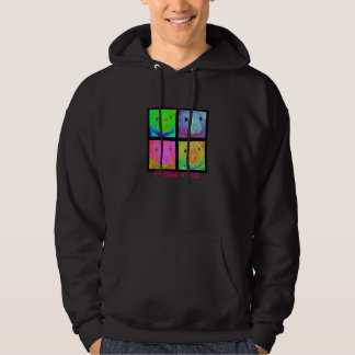 Camiseta retra de la sudadera con capucha de la