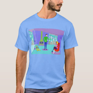 Camiseta retra de las vacaciones del esquí