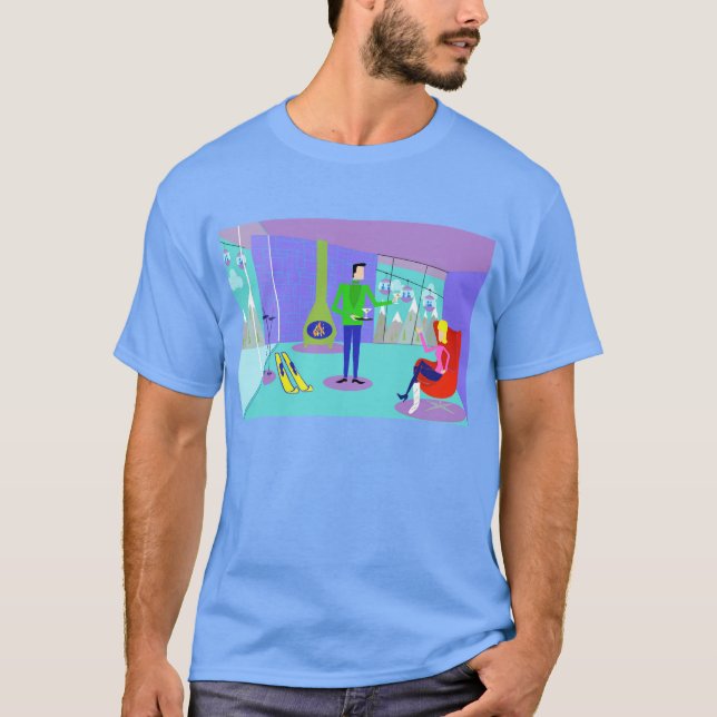 Camiseta retra de las vacaciones del esquí (Anverso)