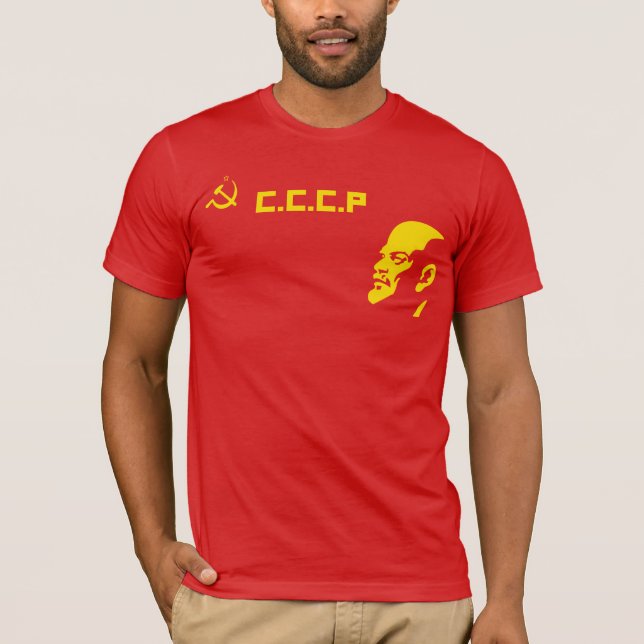 Camiseta retra de Lenin del martillo y de la hoz (Anverso)