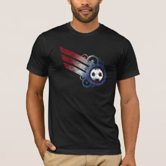 Camiseta retra de los E.E.U.U. de la raya del