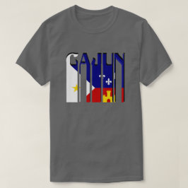 Camiseta retra de Luisiana de la bandera de Cajun
