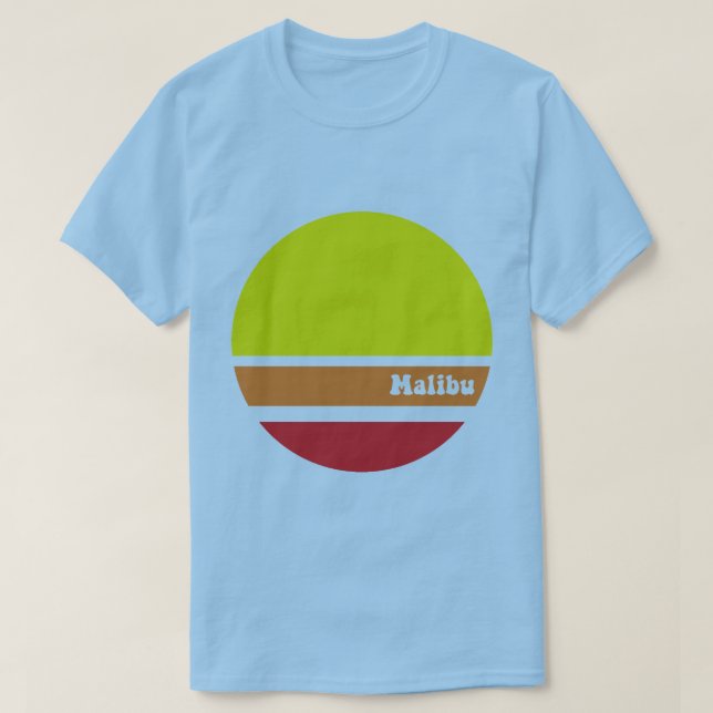 Camiseta retra de Malibu (Diseño del anverso)