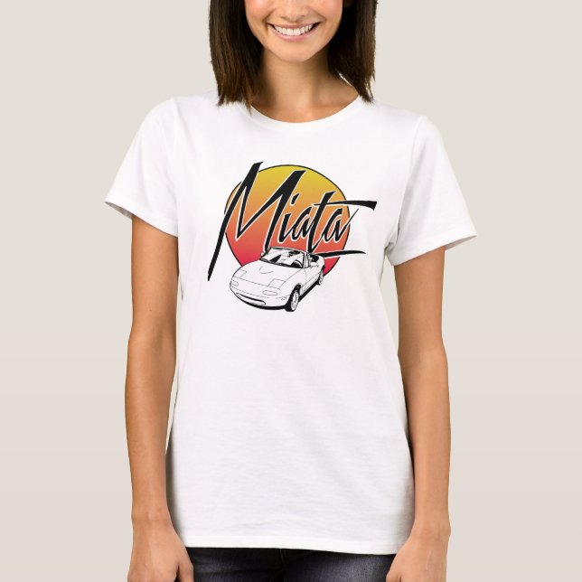 Camiseta retra de Miata (Anverso)