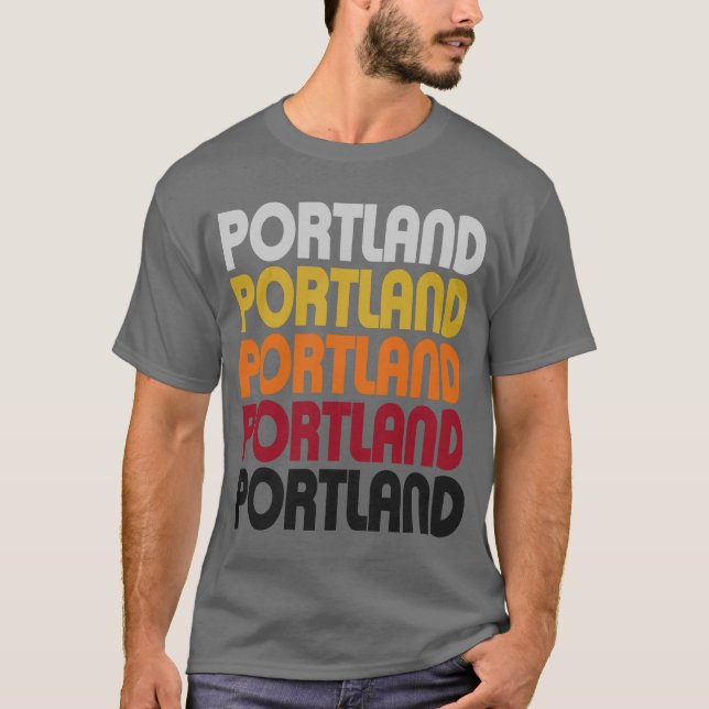 Camiseta retra de Portland (Anverso)