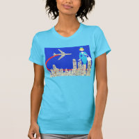 Camiseta retra del asistente de vuelo