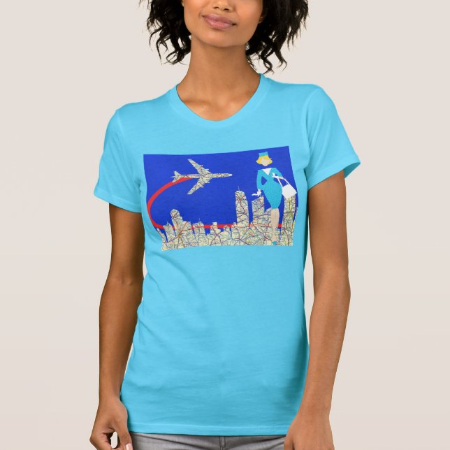 Camiseta retra del asistente de vuelo (Anverso)