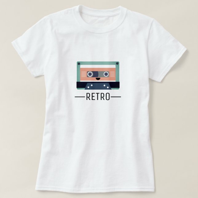 Camiseta retra del casete el | de Kawaii el | (Diseño del anverso)