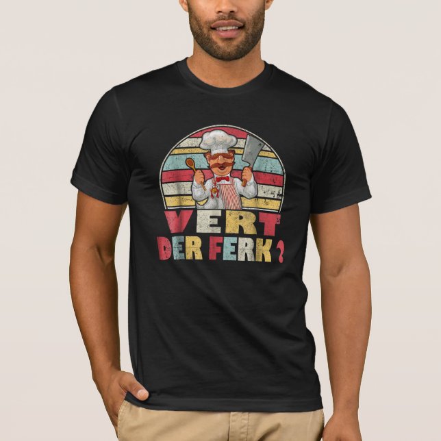 Camiseta retra del cuchillo del cocinero de Vert (Anverso)