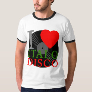 Camiseta retra del disco de Italo del amor del