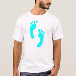 Camiseta retra del diseño de los pies de los año