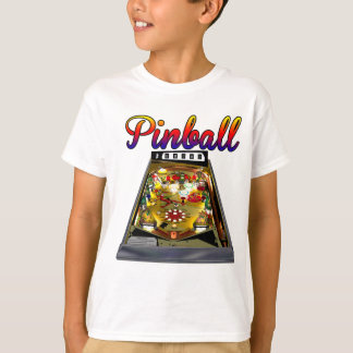 Camiseta retra del diseño de máquina de pinball