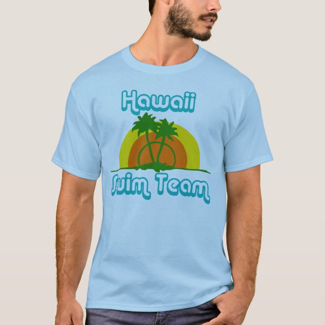 Camiseta retra del equipo de natación de Hawaii, (Anverso)