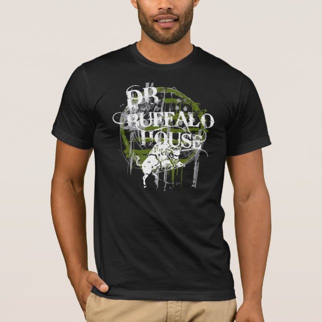 Camiseta retra del estilo de la casa del búfalo (Anverso)