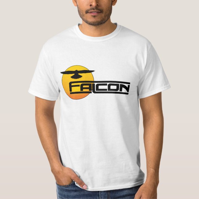Camiseta retra del halcón (Anverso)