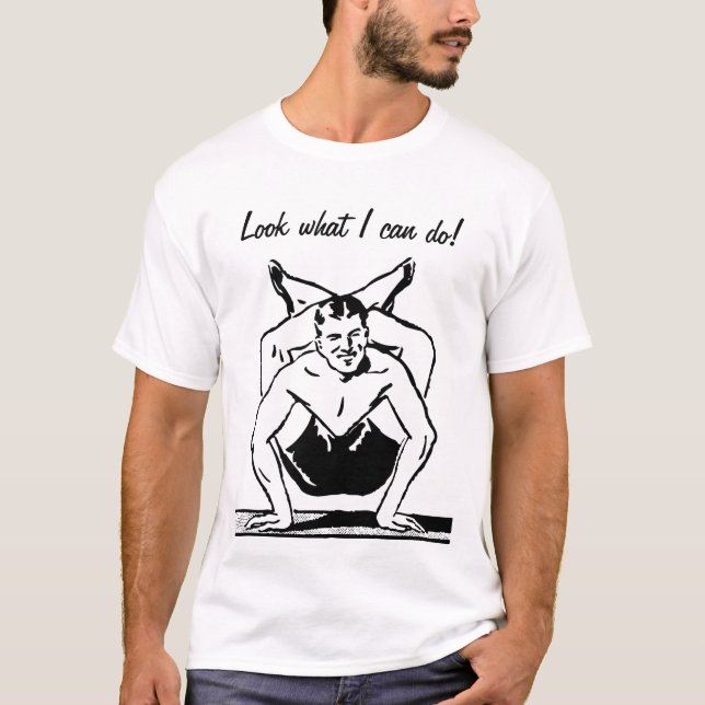 Camiseta retra del hombre del contorsionista (Anverso)