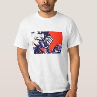 Camiseta retra del hombre del teléfono de los años