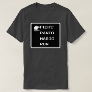 Camiseta retra del menú del RPG (de 8 bits)